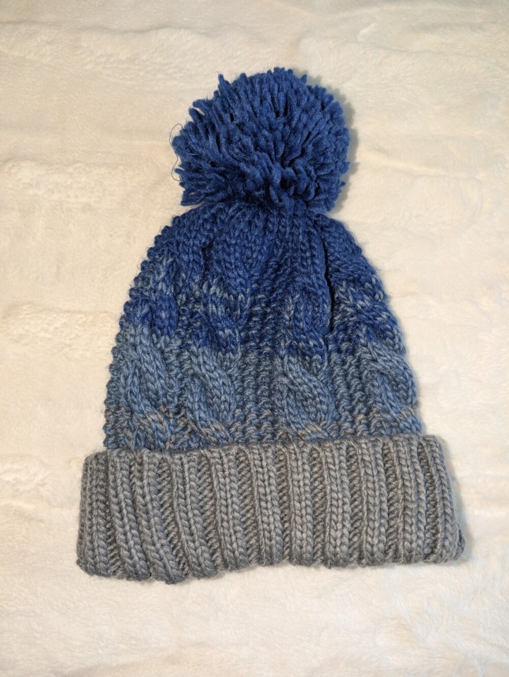 *MOVING SALE* Rampage Blue and Gray Knit Pom Beanie
